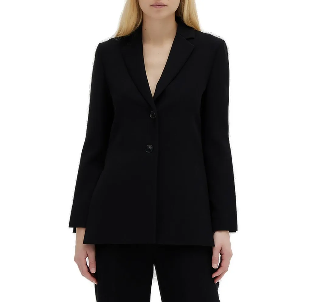 Long-Sleeved Side Slit Blazer