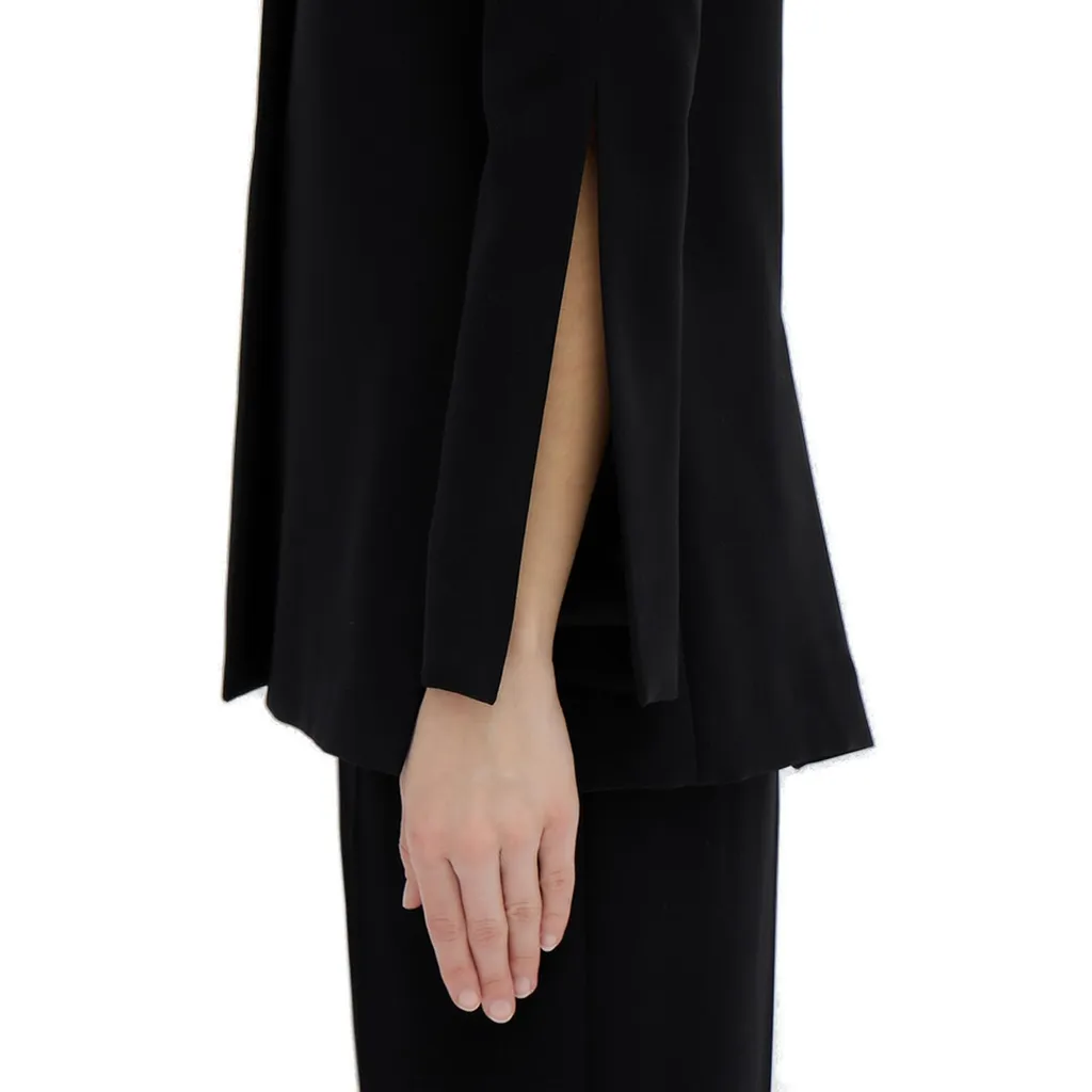 Long-Sleeved Side Slit Blazer
