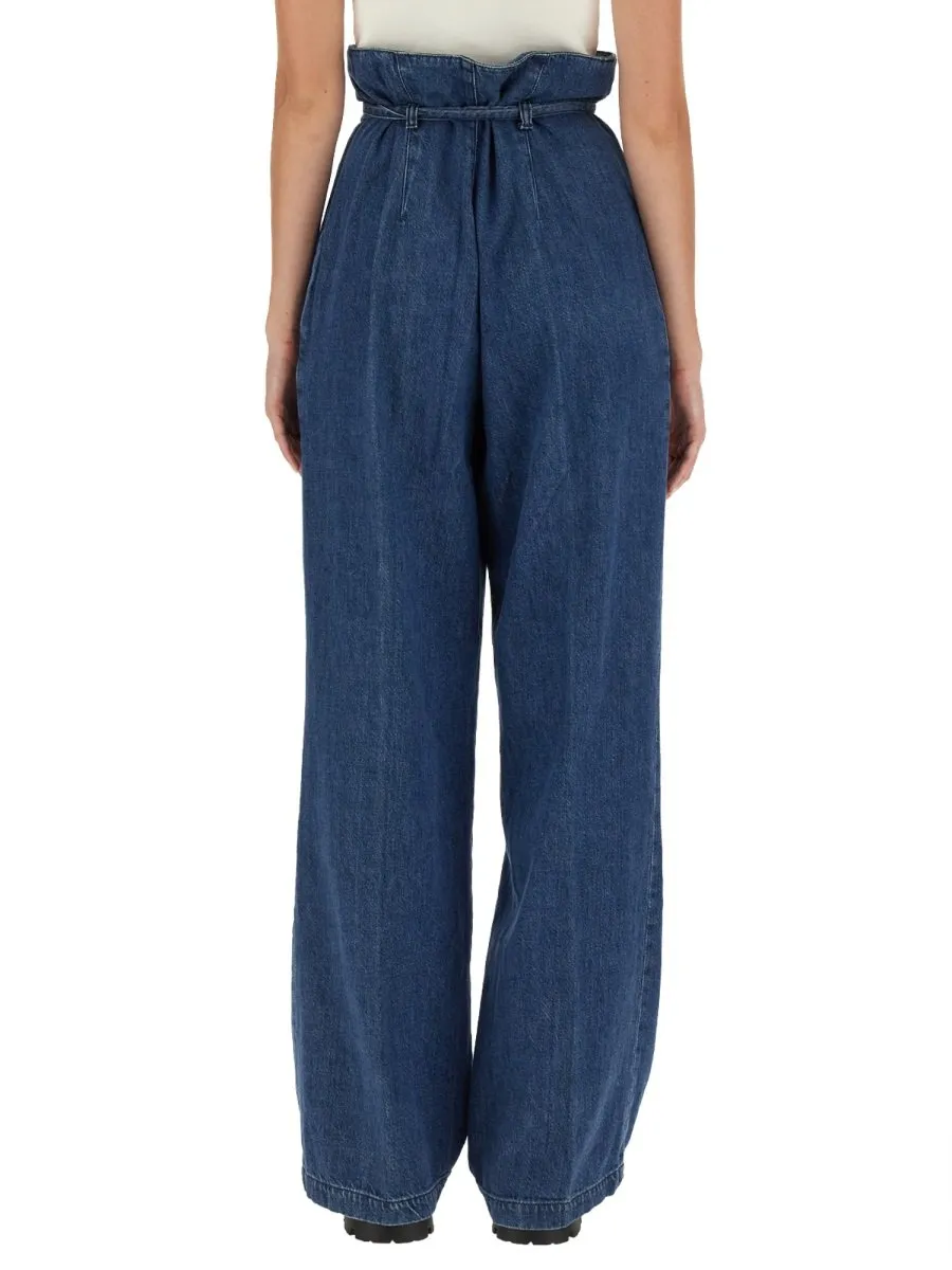 Wide-Leg Palazzo Jeans