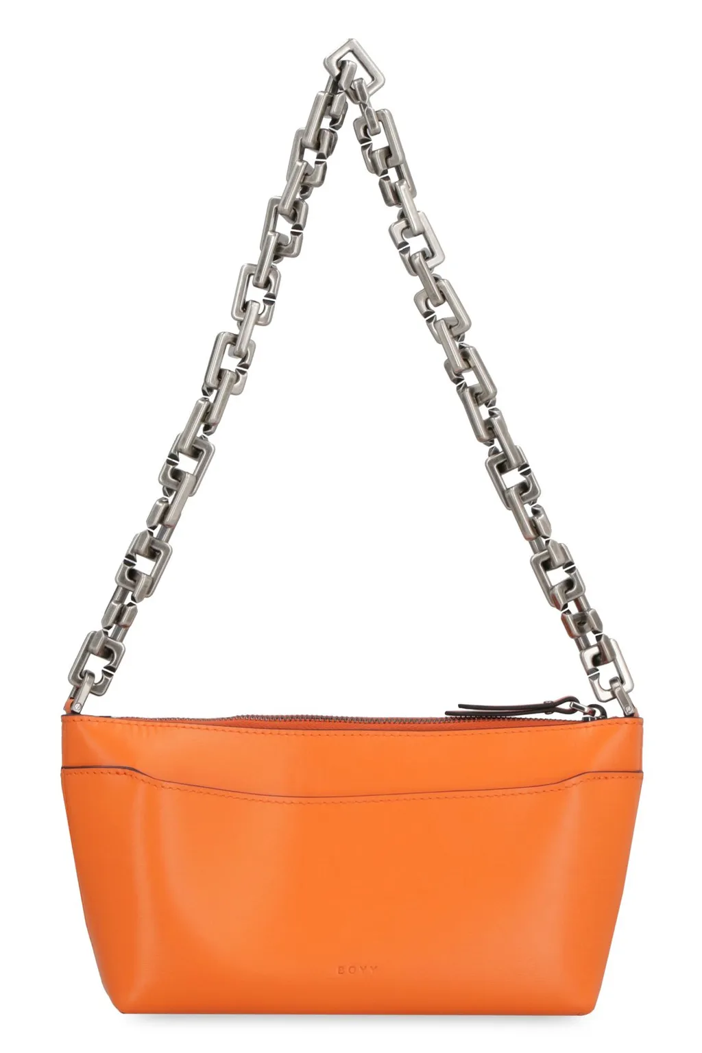 Pouchette Buckle Detail Chained Shoulder Bag