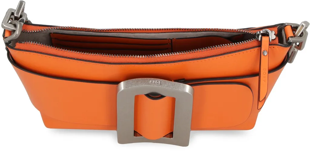 Pouchette Buckle Detail Chained Shoulder Bag