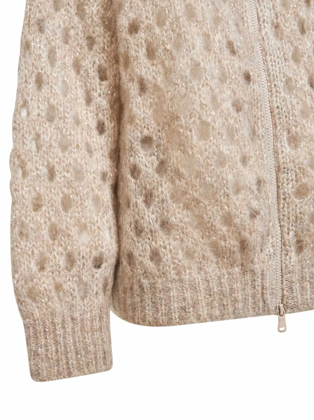Zip-Up Hooded Cardigan
