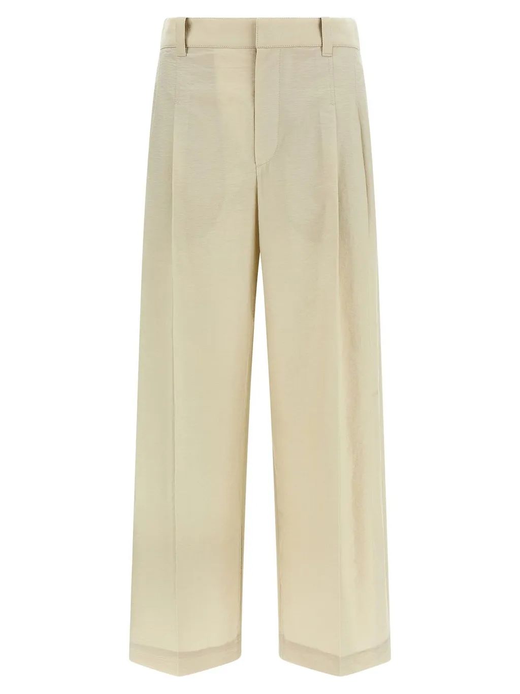 Wide Leg Pleated Trousers