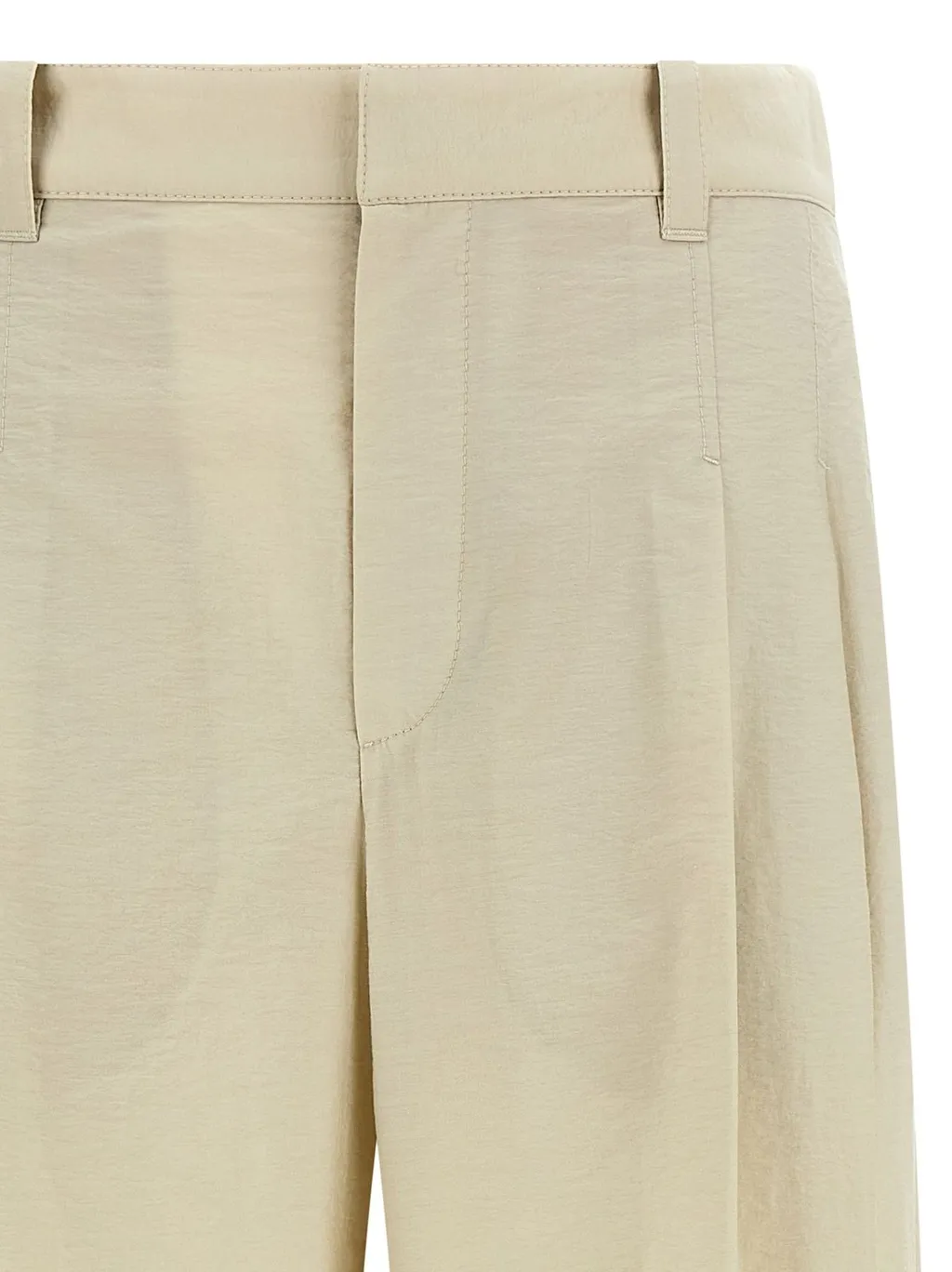 Wide Leg Pleated Trousers