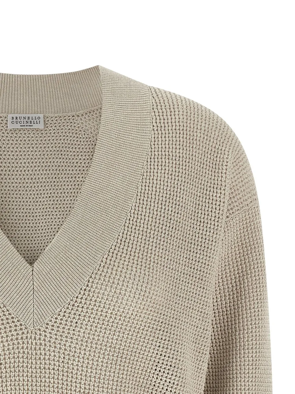 V-Neck Openwork Sweater