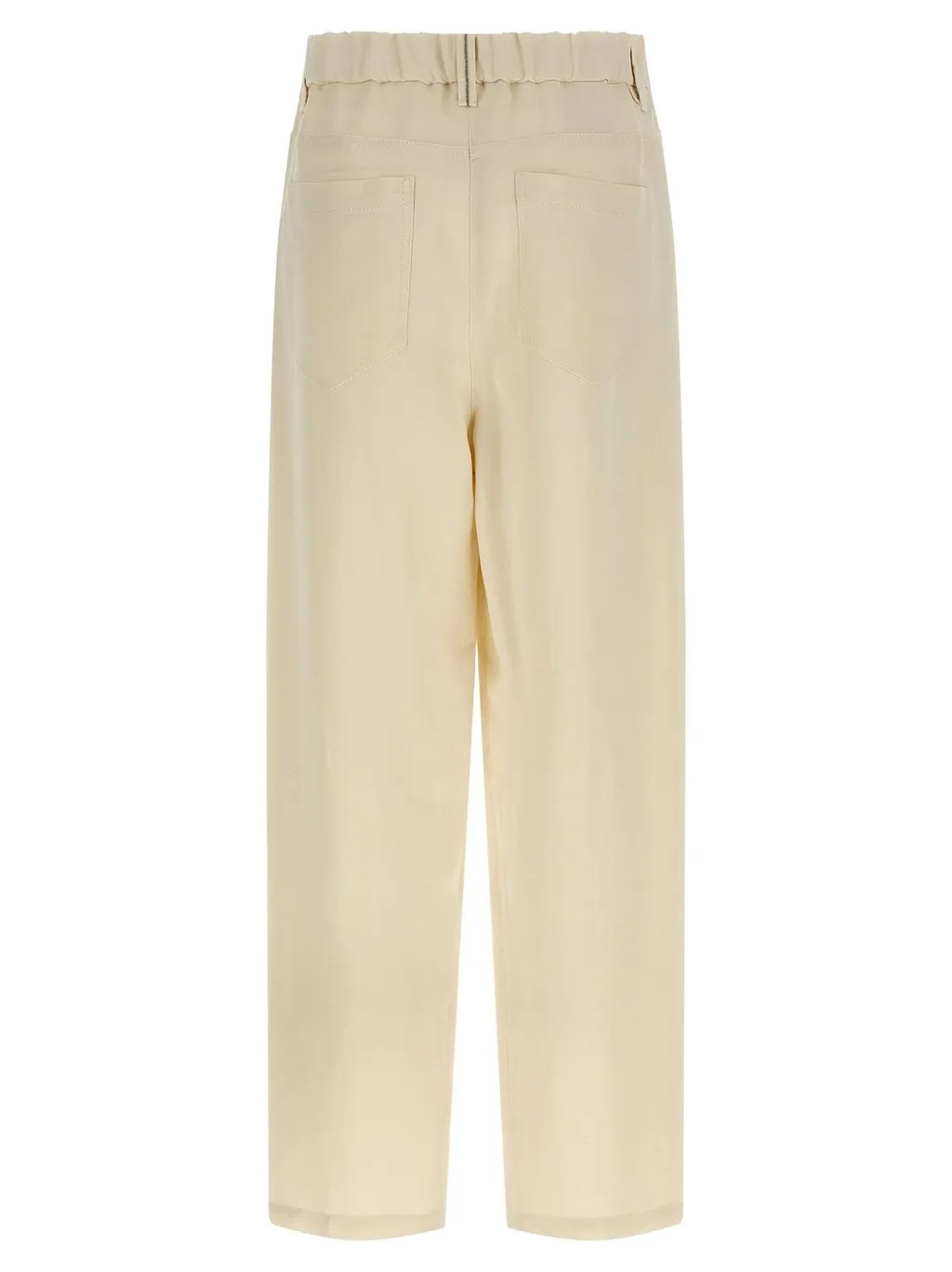 Elasticated Waist Straight Leg Trousers
