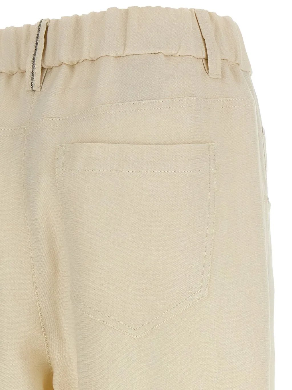 Elasticated Waist Straight Leg Trousers