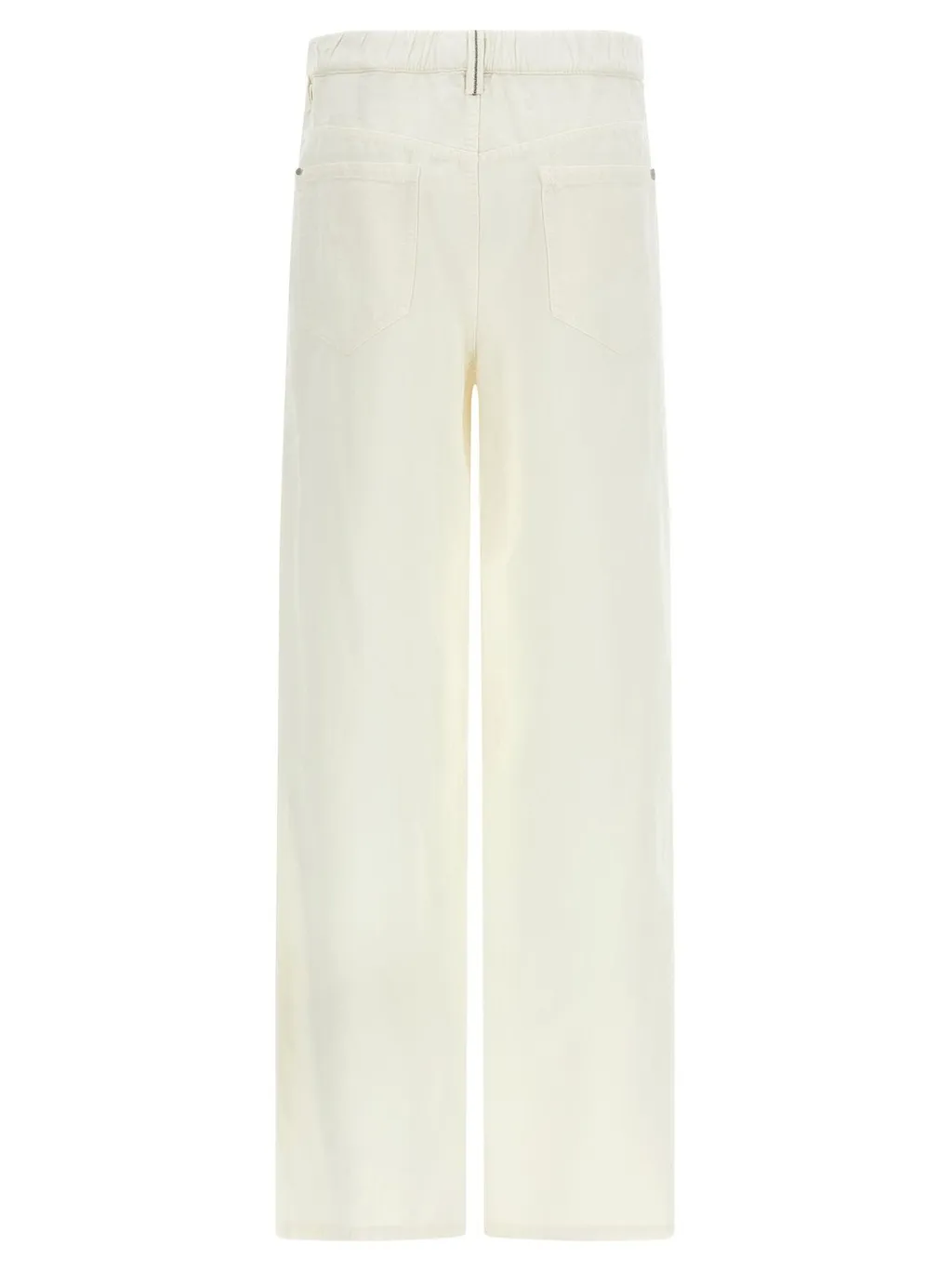 Monile-Detail Straight-Leg Trousers