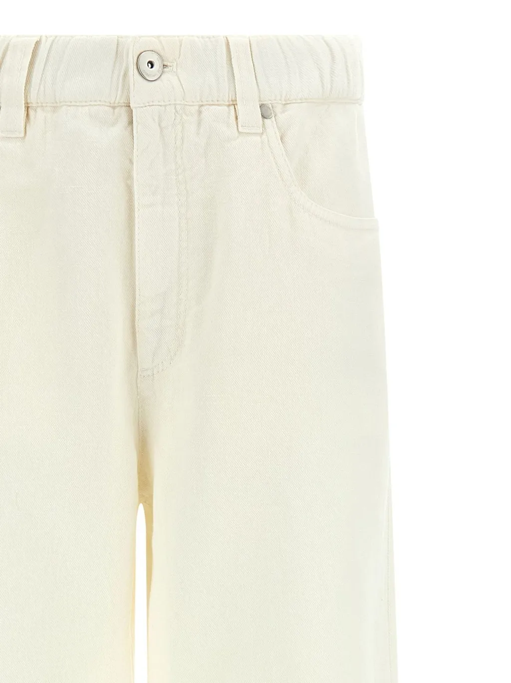 Monile-Detail Straight-Leg Trousers