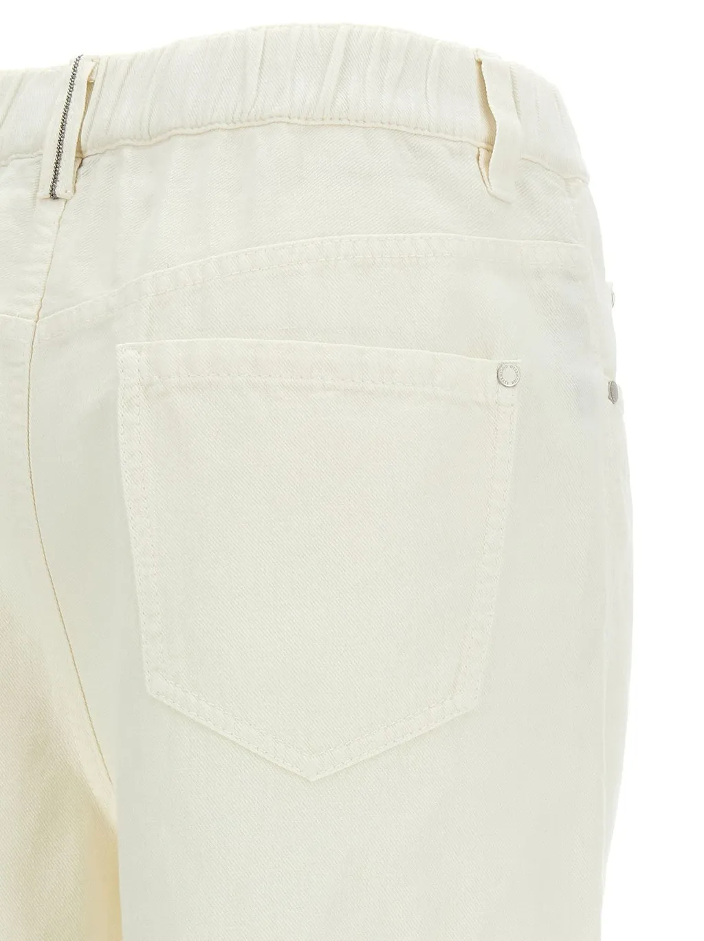 Monile-Detail Straight-Leg Trousers