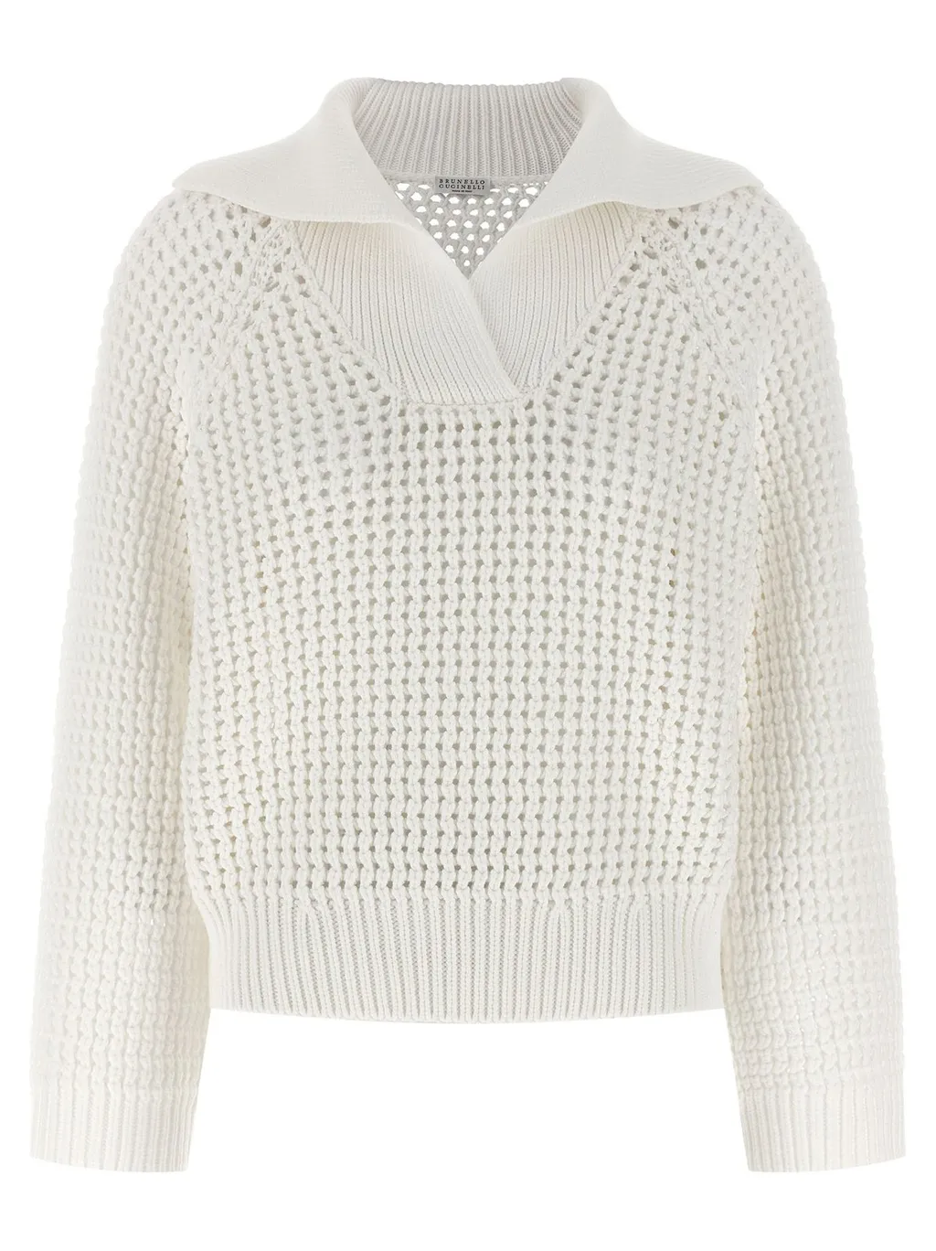 V-Neck Openwork Sweater