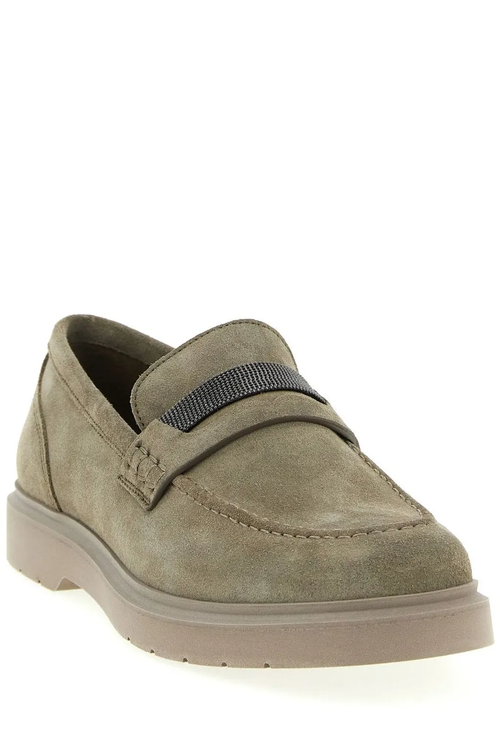 Embellished Almond Toe Loafers