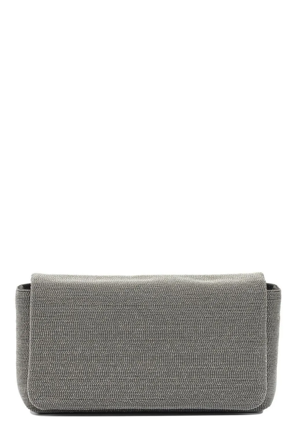 Monili-Embellished Flap Crossbody Bag