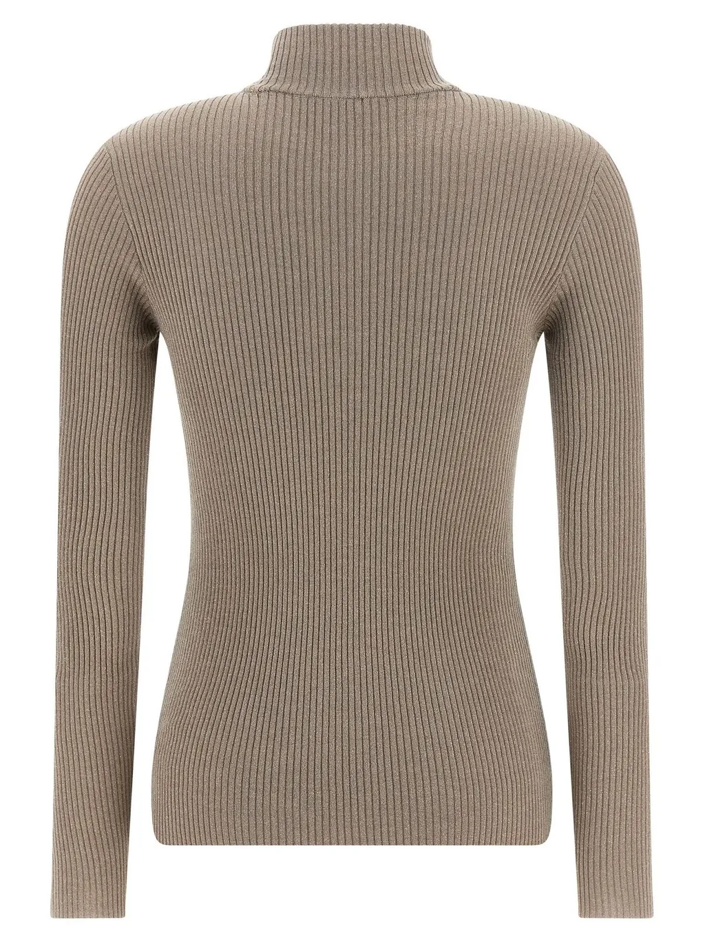 High Neck Ribbed T-Shirt