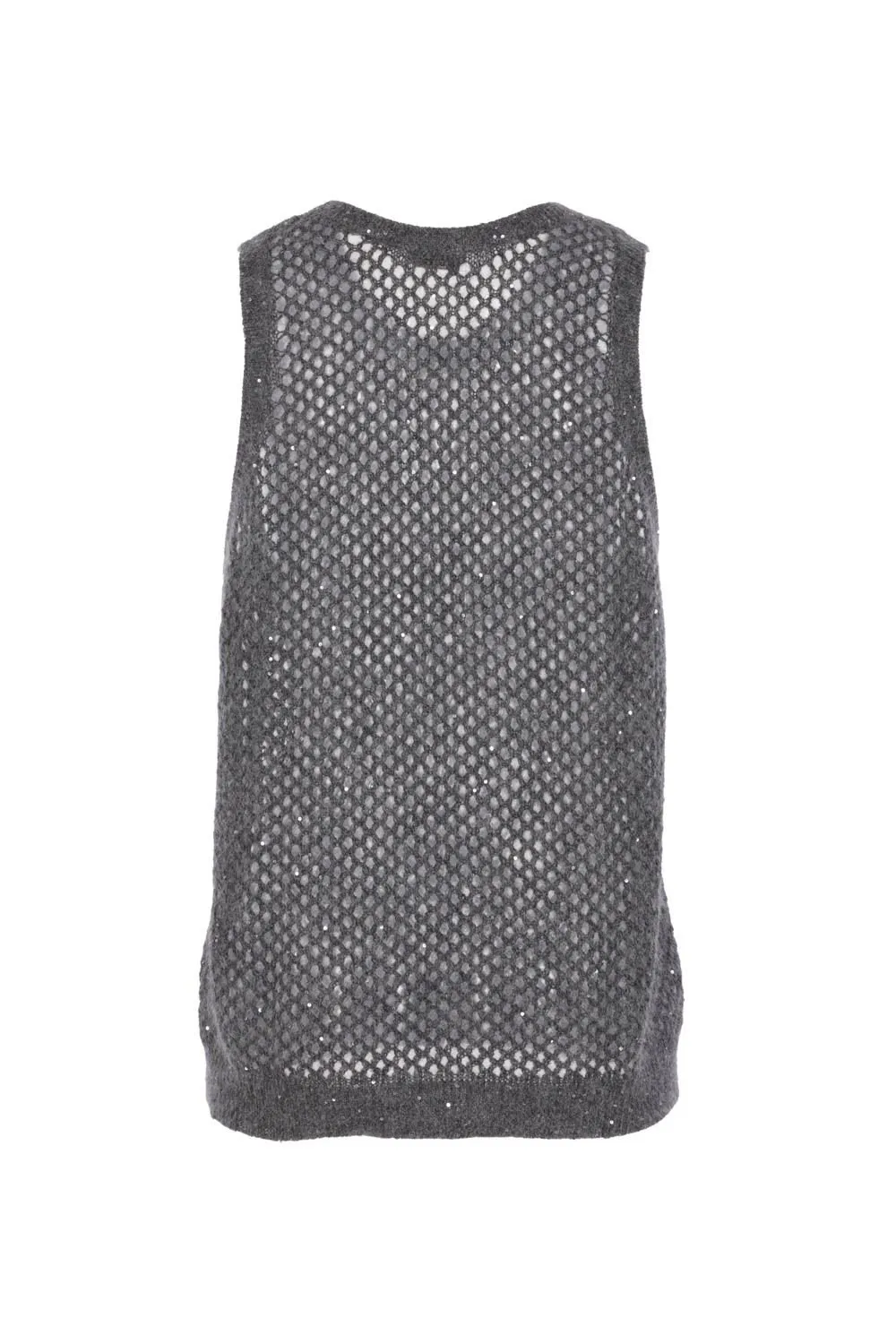 Open Knitted Sleeveless Sweater