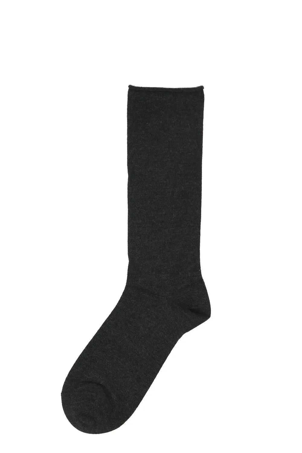 Fine-Knitted Rolled Trim Socks