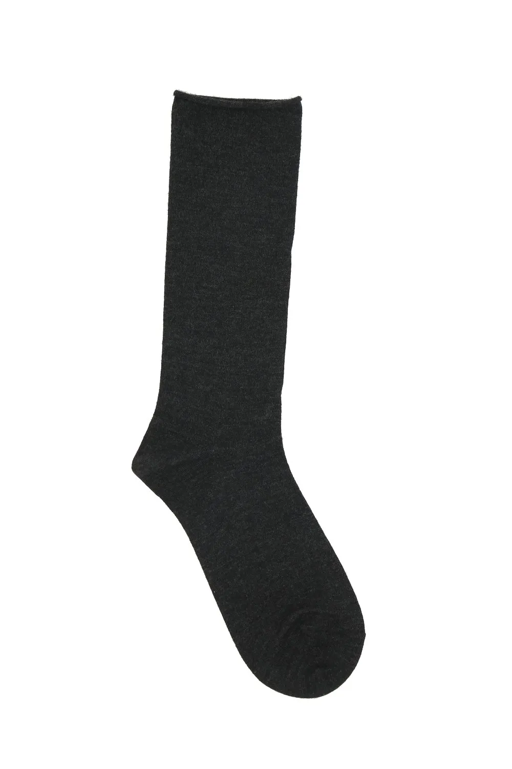 Fine-Knitted Rolled Trim Socks