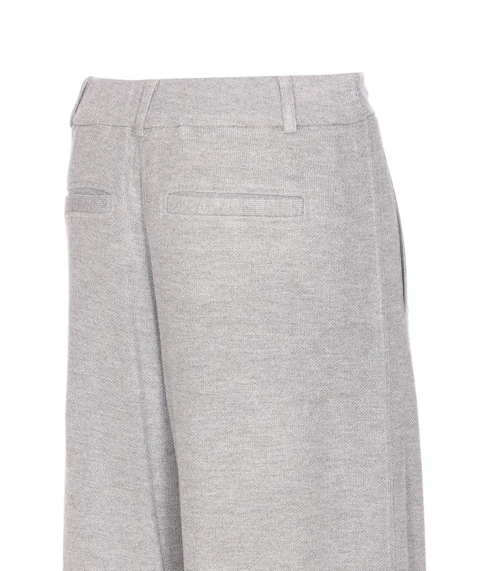 Wide-Leg Jersey Trousers
