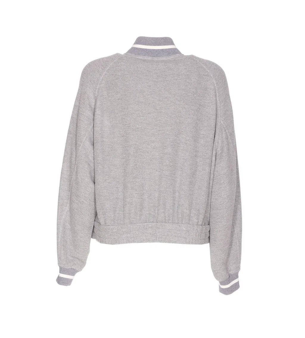 Logo Embroidered Zipped Sweatshirt