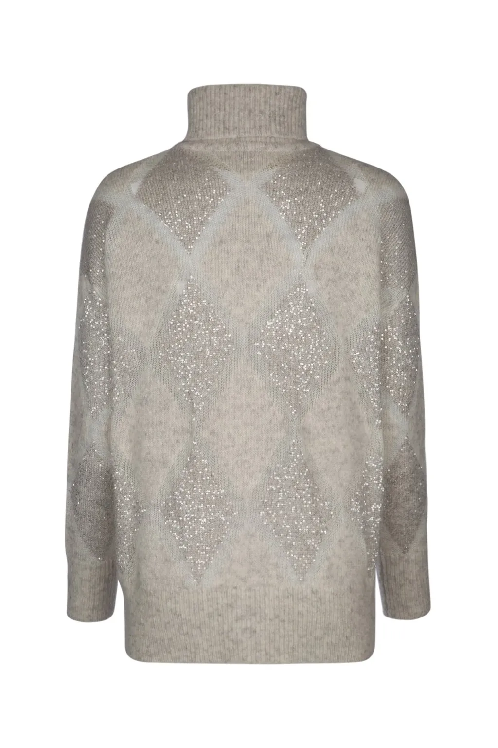 Sequin Embellished Roll-Neck Jumper