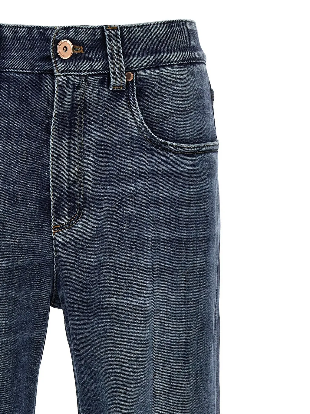 Logo Patch Straight Leg Jeans