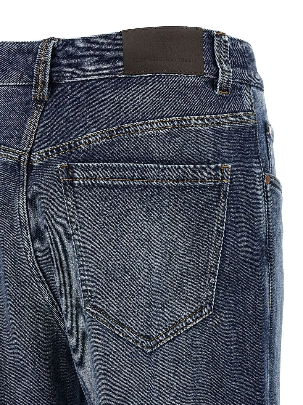 Logo Patch Straight Leg Jeans