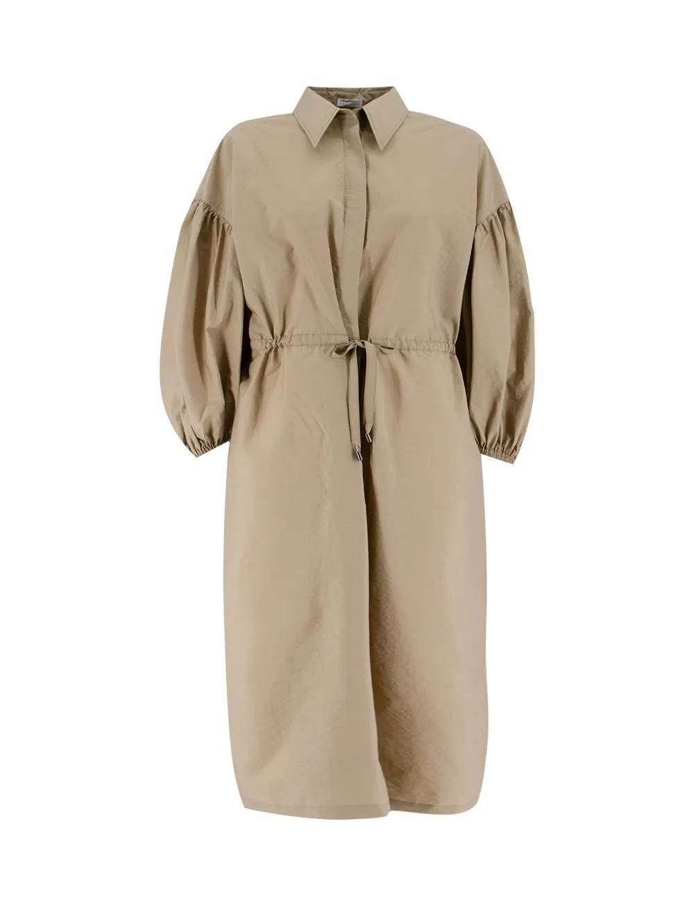 Drawstring Waist Midi Dress