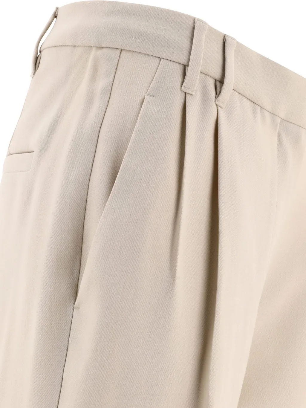 High-Waist Pleated Trousers