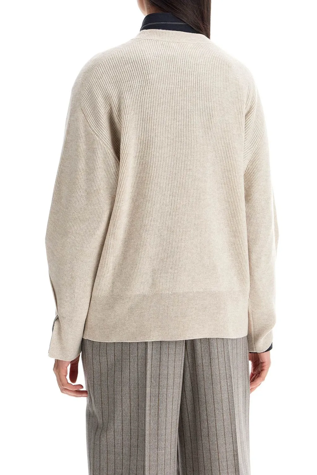 Crewneck Knitted Boxy Pullover