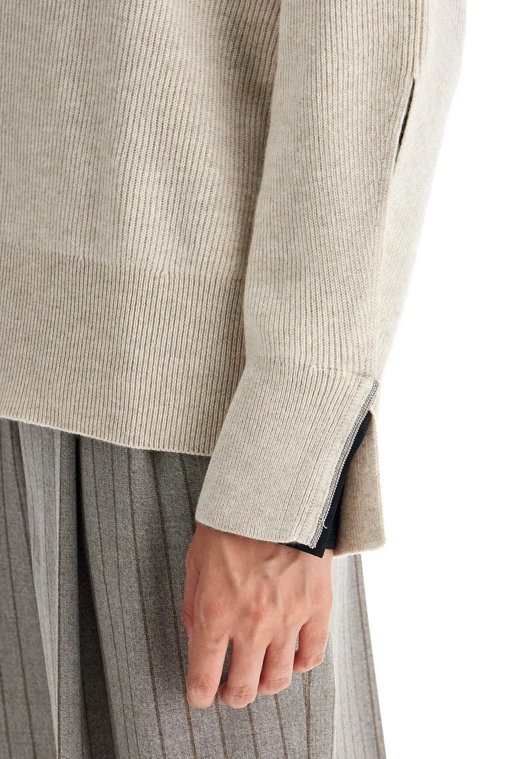 Crewneck Knitted Boxy Pullover