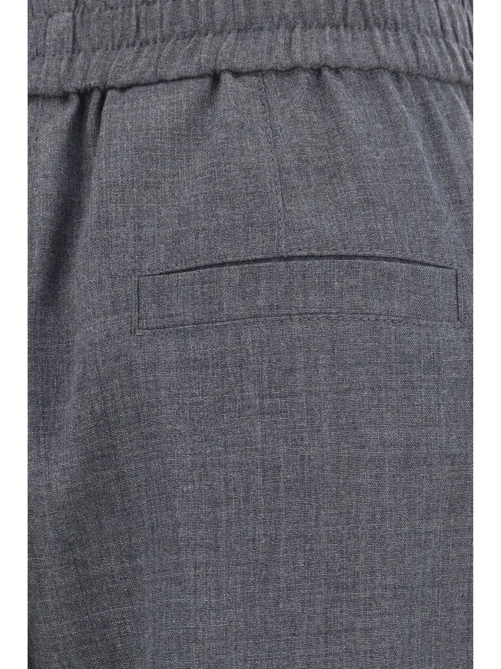 High-Waist Elastic-Waist Wide-Leg Trousers