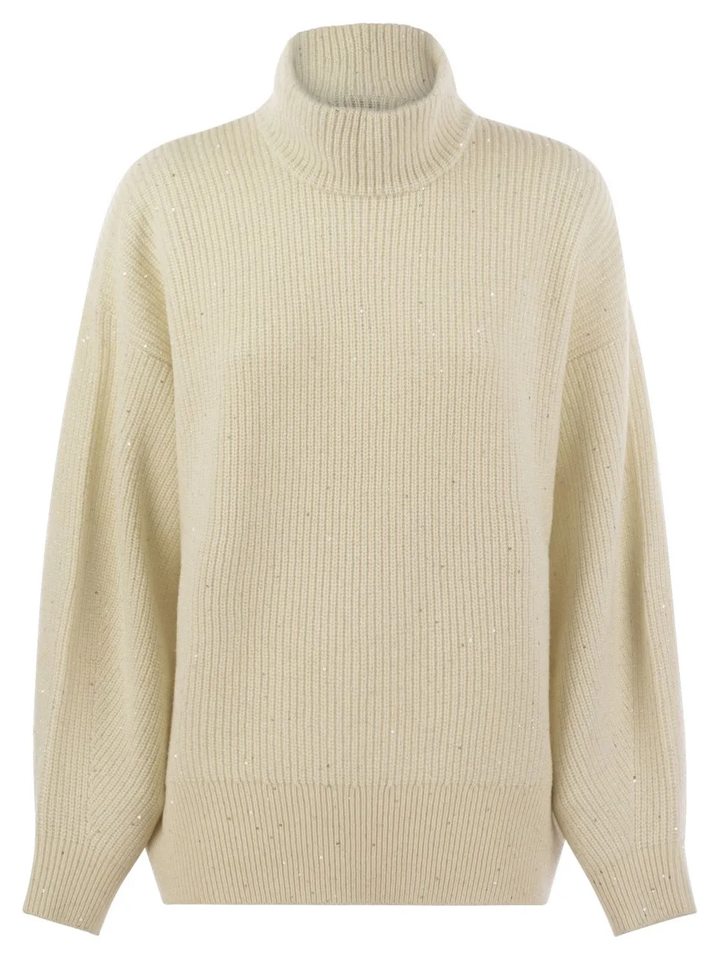 Lurex High Neck Oversized Pullover