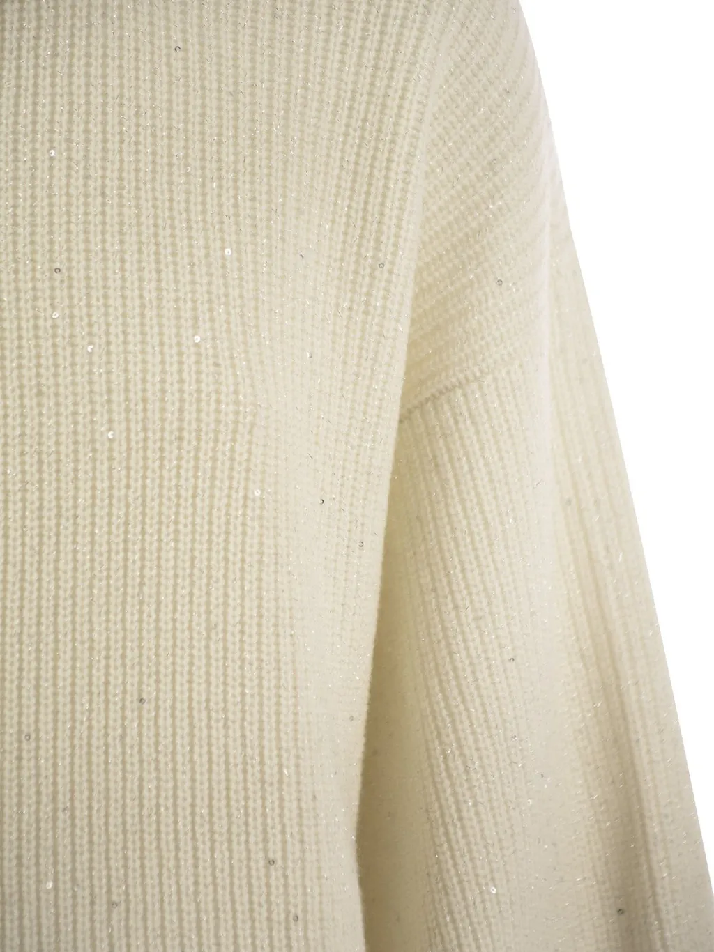 Lurex High Neck Oversized Pullover