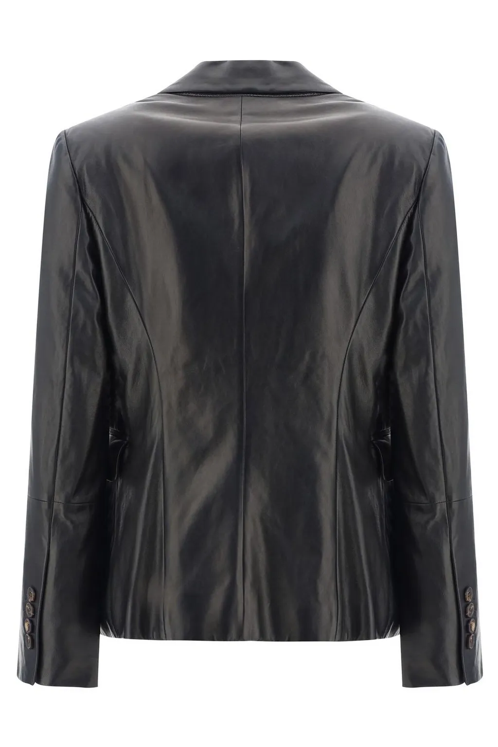 Single-Breasted Leather Jacket