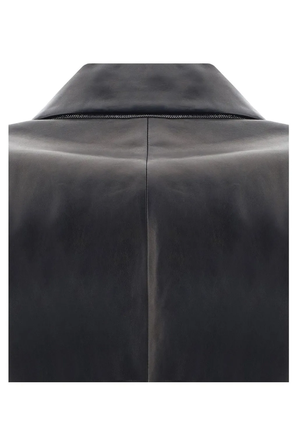 Single-Breasted Leather Jacket