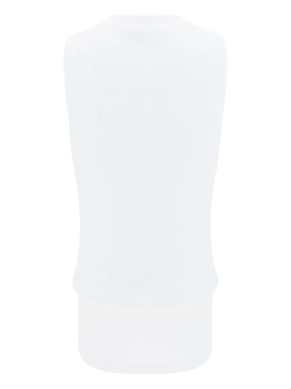 Ribbed Hem V-Neck Top