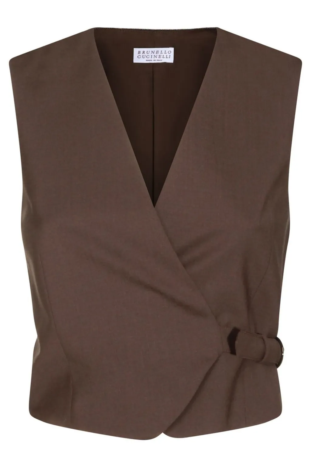 V-Neck D-Ring Buckled Waistcoat
