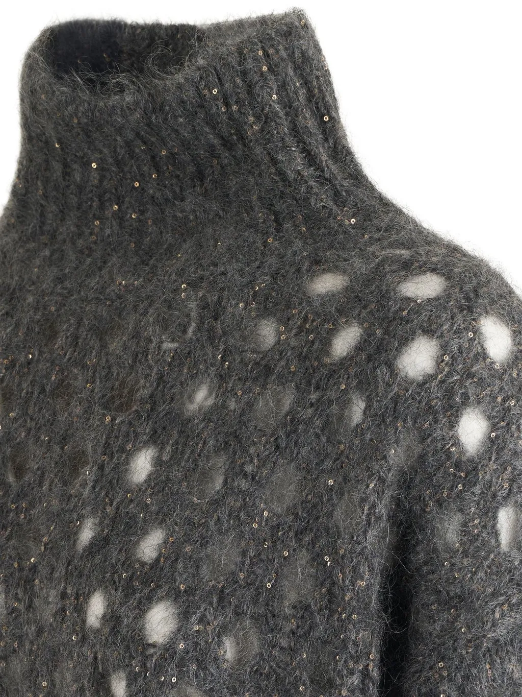 Dazzling Net Turtleneck Jumper