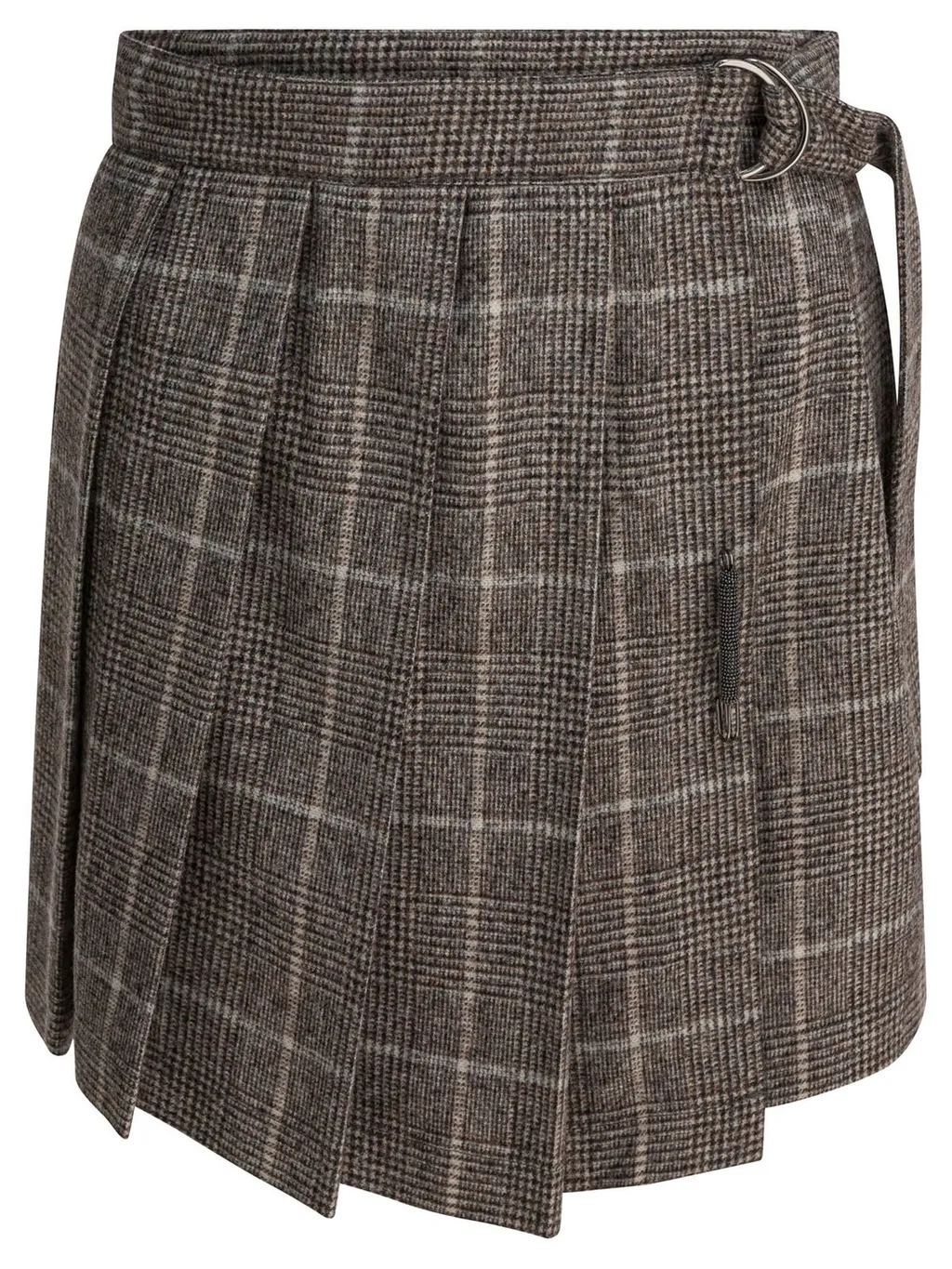 Checked Pleated Mini Skirt
