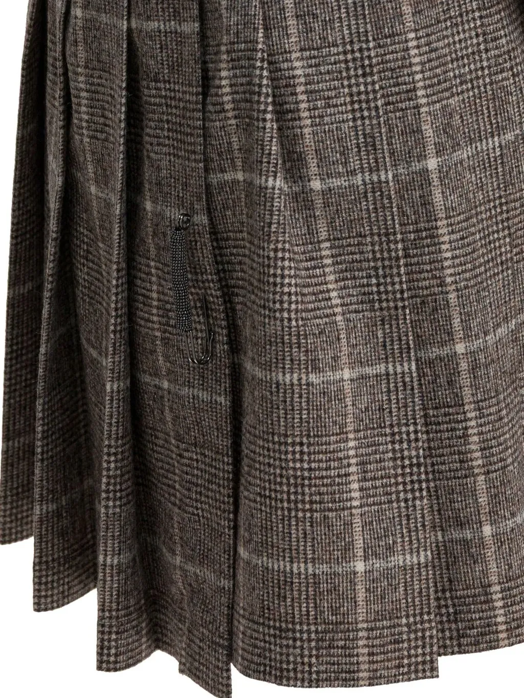 Checked Pleated Mini Skirt