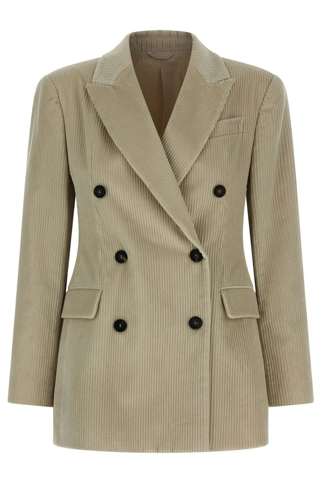 Double-Breasted Velvet Blazer