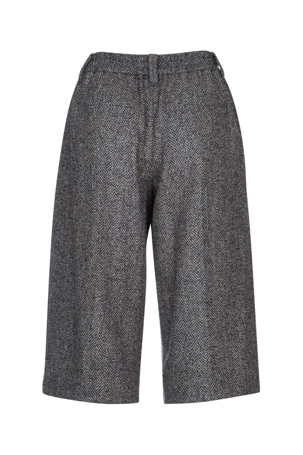 Pleated Knee-Length Shorts
