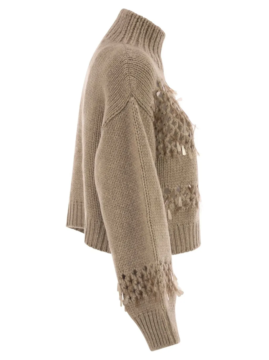 Embellished Turtleneck Jumper