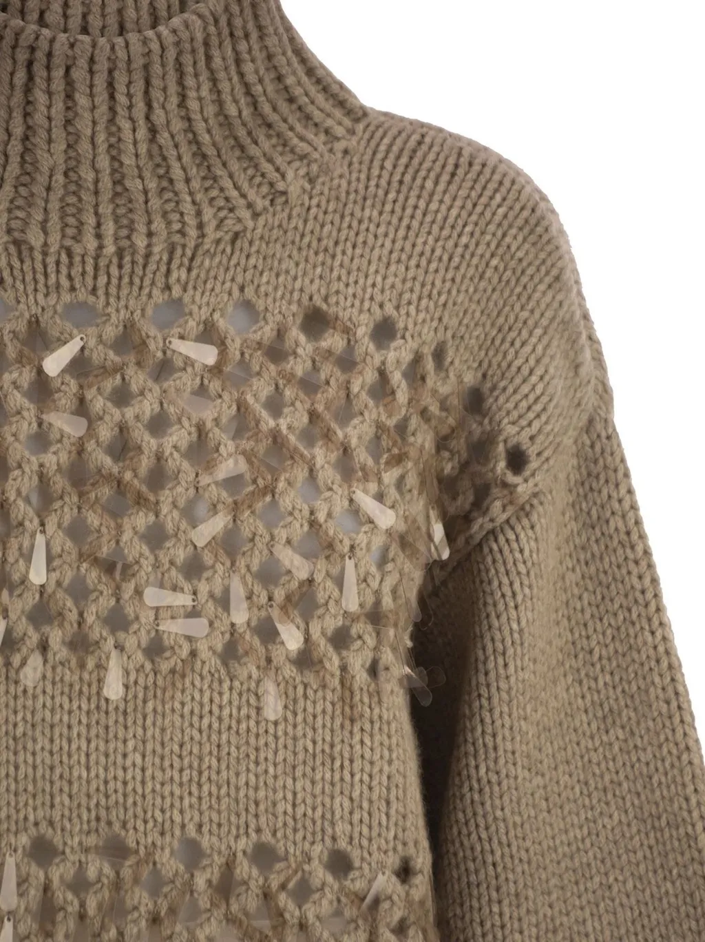 Embellished Turtleneck Jumper