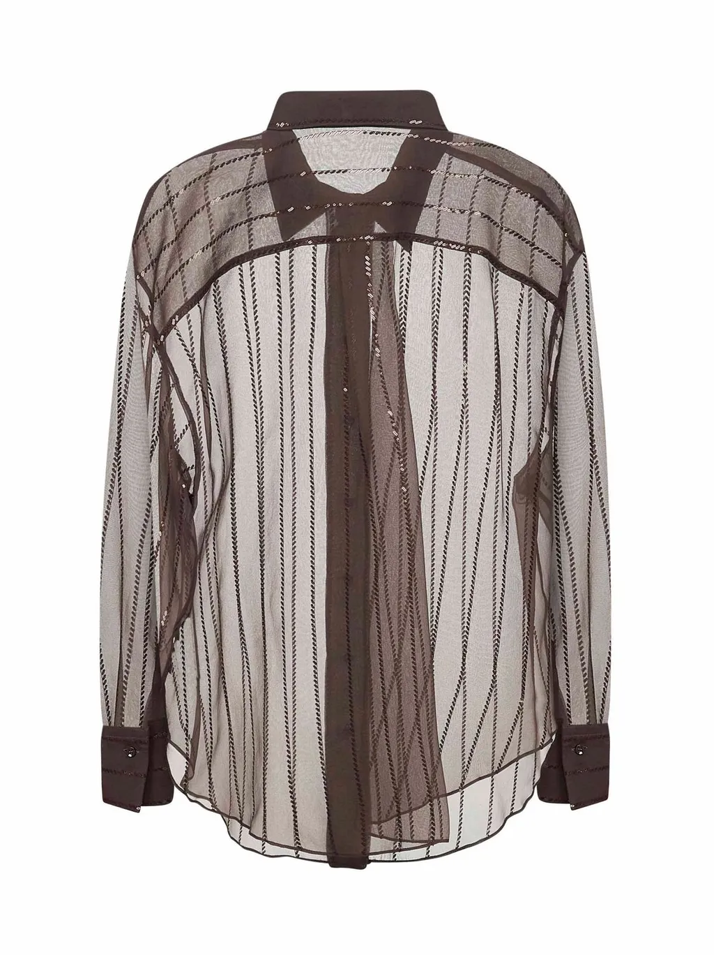 Sequin Embellished Long Sleeved Shirt