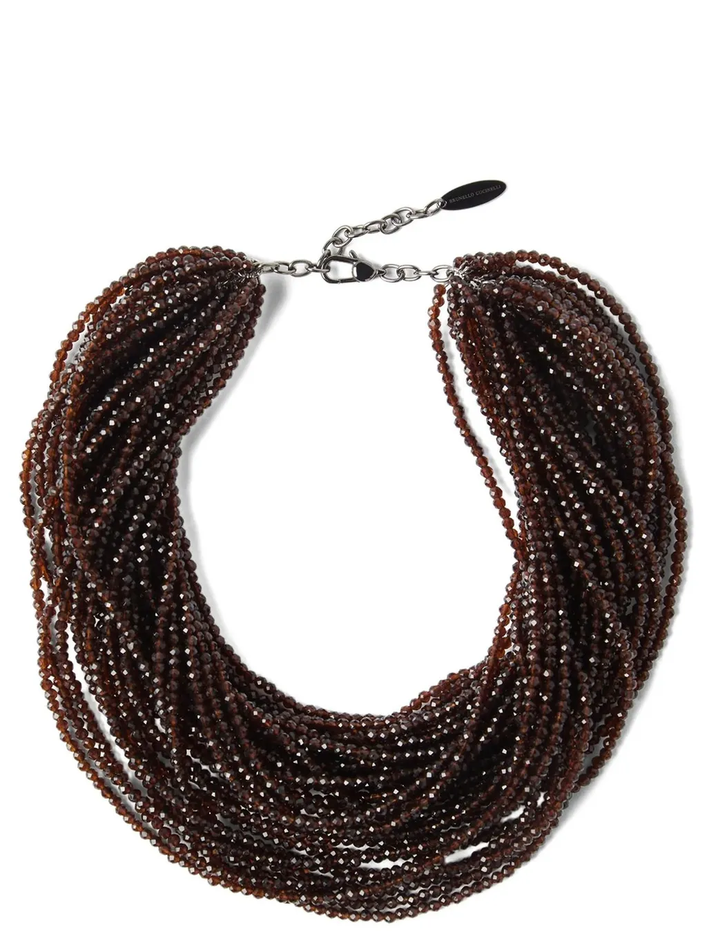 Rows Of Multifaceted Beads Choker