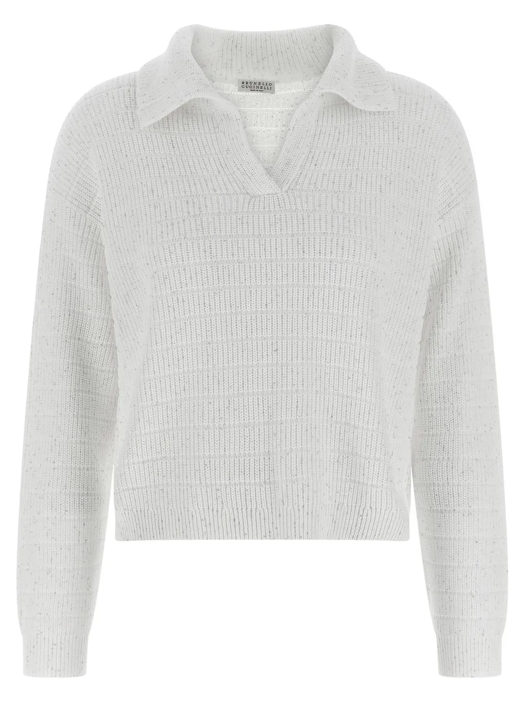 V-Neck Knitted Polo Shirt