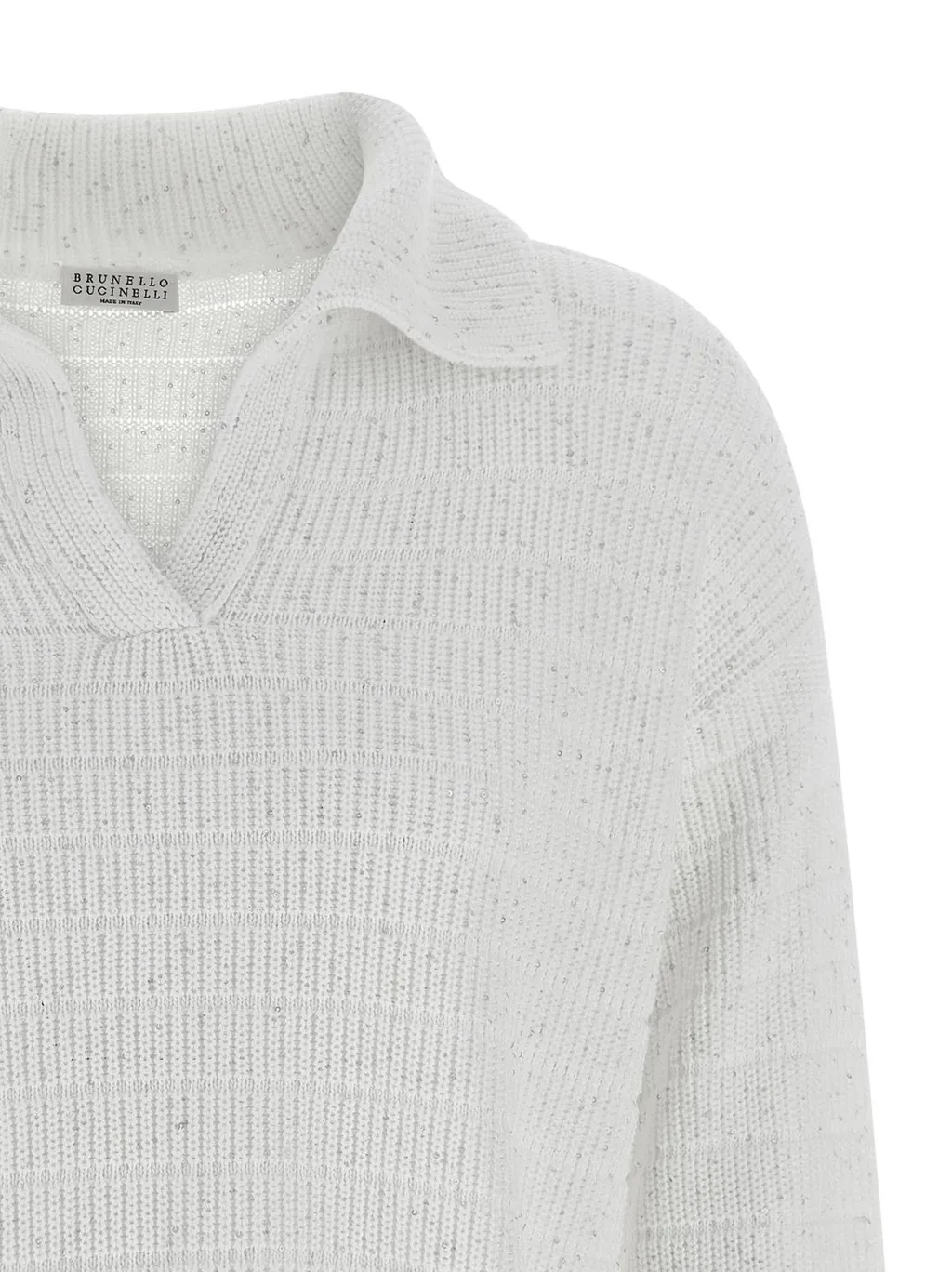 V-Neck Knitted Polo Shirt