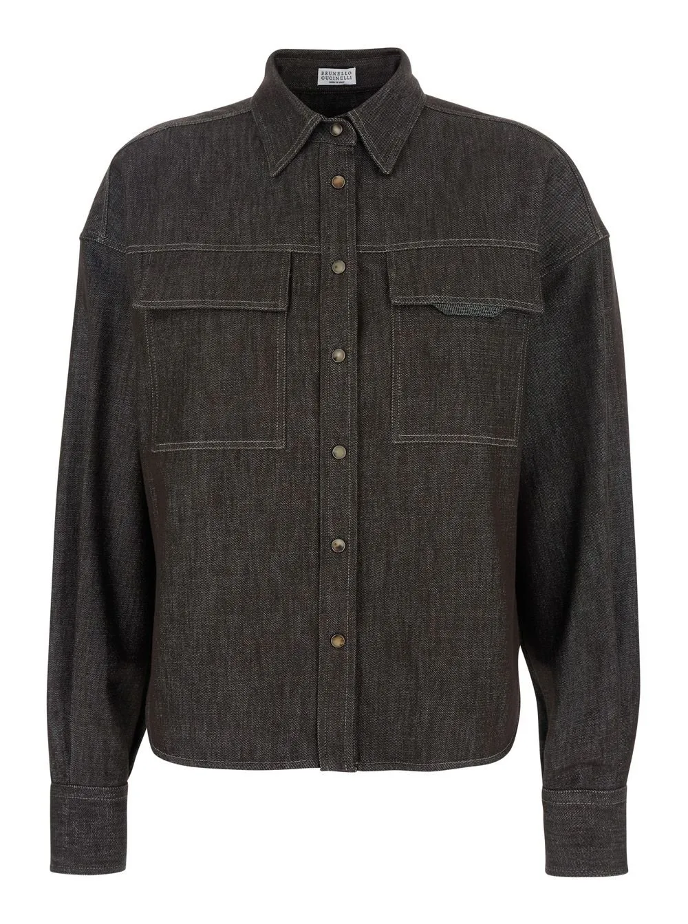 Long Sleeved Curved Hem Shirt