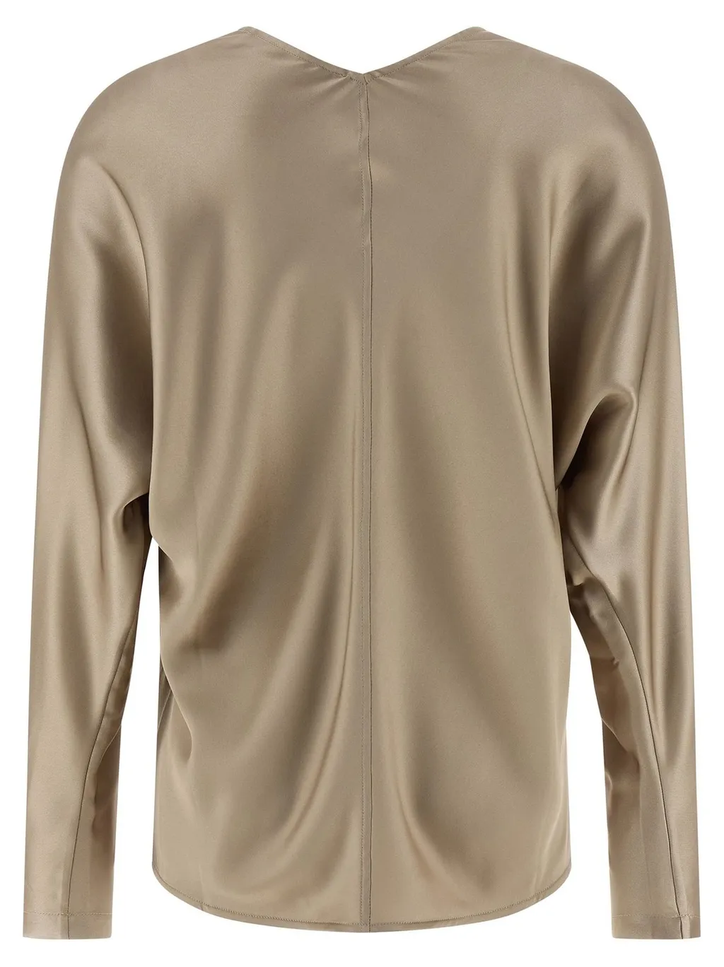 V-Neck Long-Sleeved Blouse